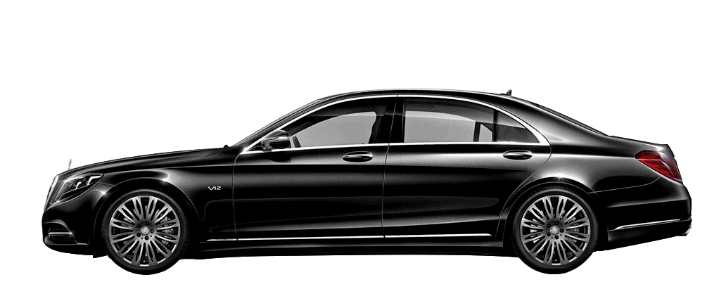Mercedes S350 noir de profil disponible à la location chez GT'Luxury